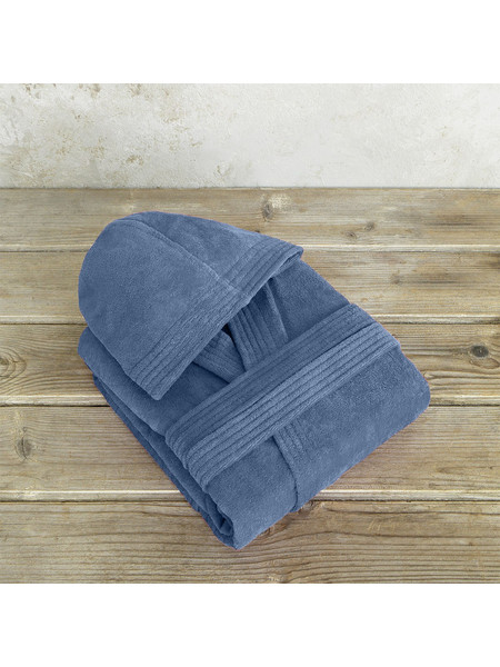 Μπουρνούζι με Κουκούλα Zen Denim Blue Nima