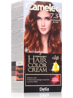 Delia Cameleo Omega 7.34 Cinnamon Blond Μόνιμη Βαφή Μαλλιών