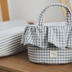 Καλάθι Οργάνωσης Praline Vichy Matcha Walking Mum 22x16x22 εκ