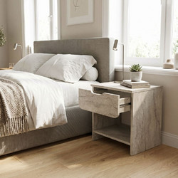 Κομοδίνο Mida Megapap χρώμα travertine 45x40x52εκ. - MEGAPAP