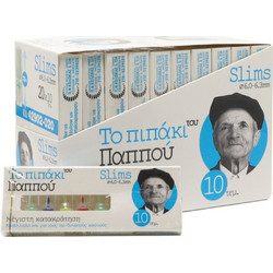 Πιπάκια του παππού SLIM 42902-020 ΛΕΥΚΟ 8 MICRO ΤΡΥΠΕΣ με 10 πίπες (κουτί των 20 τεμ) 5202429020200
