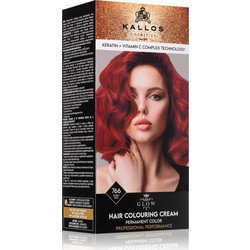Kallos Glow Lasting Cream Colour Rubin Red Μόνιμη Βαφή Μαλλιών 60ml