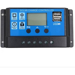 Ρυθμιστής Φόρτισης Ηλιακού Πάνελ PWM 10A 12V/24V με Dual USB 5V 2A FD4126