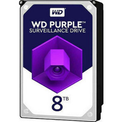 Western Digital Purple 128MB 8TB HDD Σκληρός Δίσκος 3.5" Sata 3 7200rpm με 128MB Cache