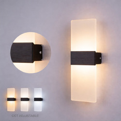 VenCore Aether Black 6093-20029 - Μοντέρνο Επιτοίχιο Φωτιστικό Απλίκα LED 12W Μαύρο Αλουμίνιο και Plexiglass με Ρυθμιζόμενο CCT Λευκό - Ημέρας - Θερμό