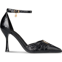 Envie Shoes Γόβες Λουστρίνι με Λεπτό Ψηλό Τακούνι & Λουράκι Μαύρες E31-24136-34