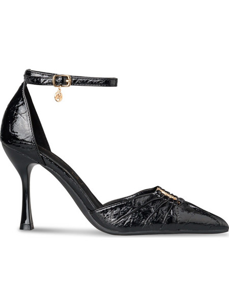 Envie Shoes Γόβες Λουστρίνι με Λεπτό Ψηλό Τακούνι & Λουράκι Μαύρες E31-24136-34