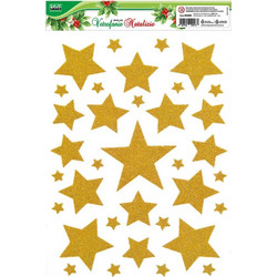ΑΥΤΟΚΟΛΛΗΤΑ LEBEZ CHRISTMAS GLITTER WINDOW 20x27cm ΑΣΤΕΡΙΑ