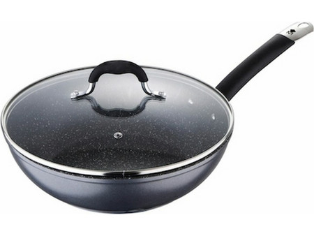 Masterpro Wok Αλουμινίου Αντικολλητικό με Καπάκι 28cm