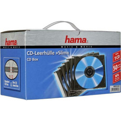 Θήκη CD 1x50 Hama Jewel SlimLine Transparent-black 51269
