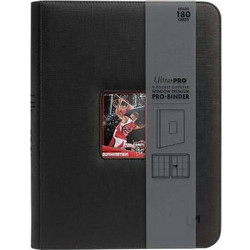 Ultra Pro - 9 Pocket Zippered Window Premium PRO Binder - Black