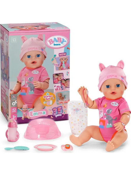 Zapf Creation Baby Born Emma Click & Play Κούκλα Μωρό 43cm