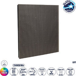 GLOBOSTAR(R) FLOORWALL 41059 Module για Διαδραστική Οθόνη Πατώματος Video Wall 25x25cm 84x84px P2.97 LED 50W 3840Hz 7056 Dots 4500cd/m Nits DC 5V Εξωτερικού Χώρου IP65 Full Color S1/42 14Bits - Kingli