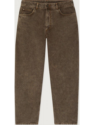 American Vintage Oshow Ανδρικό Τζιν Παντελόνι Loose Εφαρμογή Καφέ