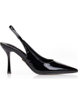 Γόβες TSOUKALAS μαύρες slingback