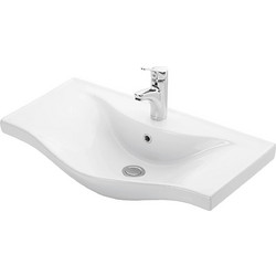 Martin Basic 75 Ένθετος Νιπτήρας Μπάνιου Πορσελάνης 75x46cm Λευκός 3WAY075PC0