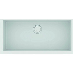 Sanitec 345 Ένθετος Νεροχύτης Γρανίτη Ματ White 86x50cm