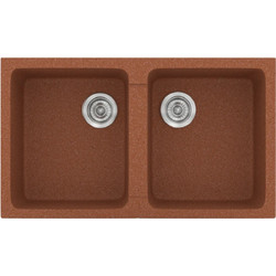 Sanitec Classic 334 Ένθετος Νεροχύτης Γρανίτη Ματ Granite Terracotta 86x50cm