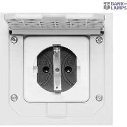 SCHUKO socket outlet with die-cast cover