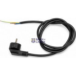 SCHUKO Plug Cable 3m, 3x1.0mm 16A 250VMax:3680W, IP20 Black