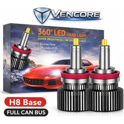 VenCore 3126-10204 - H8 - Ζεύγος Λαμπτήρων LED για Βάση H8 Κυρίως Φωτισμού Αυτοκινήτου η Μοτοσυκλέτας 45 Watt CanBus 4th Gen 188