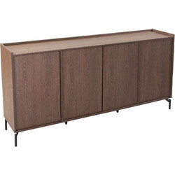 TOBAC ΜΠΟΥΦΕΣ 4ΠΟΡΤΕΣ ΚΑΡΥΔΙ ΣΚΟΥΡΟ 200x39x95cm LIBERTA 05-0848