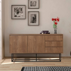 Μπουφές Amedeo Megapap χρώμα καρυδί 140x36x72εκ. κωδ. 0711-0234401