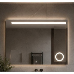 ΟΡΘΟΓΩΝΙΟΣ ΜΟΝΤΕΡΝΟΣ ΚΑΘΡΕΠΤΗΣ ΤΟΙΧΟΥ ΜΕ LED ΦΩΤΙΣΜΟ 80x60cm 806003