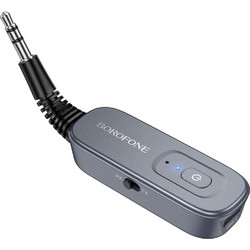 Bluetooth Receiver AUX 3.5mm Borofone BC51 Clear Way - Ασύρματη Μουσική Με Bluetooth 5.4, Γκρι