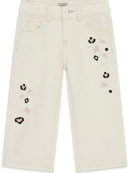 GUESS GMD RIGID BULL DENIM PALAZZO W ΠΑΝΤΕΛΟΝΙ ΠΑΙΔΙΚΟ GIRL K6YB01W2588-G012 Cream