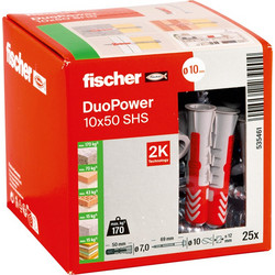 Fischer Duopower S Ούπα Πλαστικό 10x50mm 25τμχ (535461)