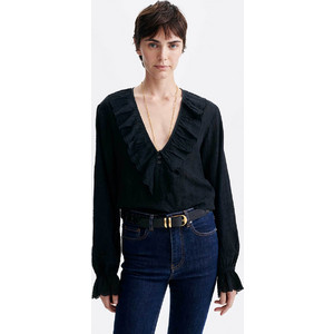 Vanessa Bruno γυναικεία μπλούζα με βολάν Helea - 6HVA20-V09911 Μαύρο Vanessa Bruno γυναικεία μπλούζα με βολάν Helea - 6HVA20-V09911 Μαύρο