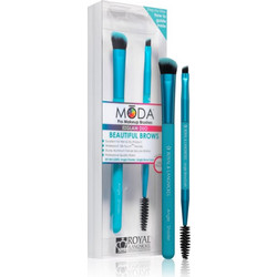 Royal & Langnickel Moda Duo Ezglam Beautiful Brows Σετ Πινέλα Μακιγιάζ 2τμχ