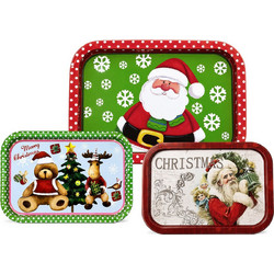 Δίσκος Μεταλλικός Χριστουγεννιάτικος 34x23cm Xmasfest 1134291 - Τυχαίο-Χρώμα-Σχέδιο-Επιλογή