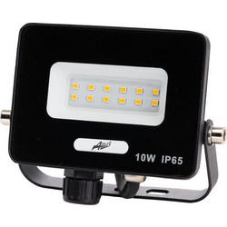 Adeleq Προβολέας LED 10W 230V 3000K Με Δυνατότητα Τοποθέτησης Ανιχνευτή Κίνησης IP65 Μαύρο 3-3610100