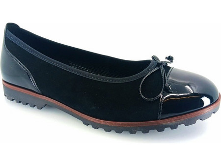 Gabor 3007.01.007 lug-sole ballerinas (μαύρο suede)