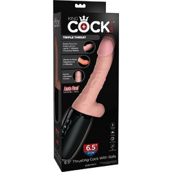 Pipedream King Cock Plus Thrusting Cock Ρεαλιστικός Δονητής 16.5cm Flesh