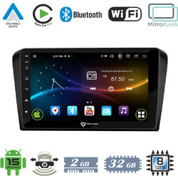 VenCore VenCore 3236-10007-0245B - Οθόνη Multimedia Android 15 9" 9109A MTK6762 Octa-Core 2GB/32GB IPS με Πρόσοψη, CarPlay, Android Auto και Υποστήριξη Κάμερας Οπισθοπορείας AHD για Mazda 3 2004-2009