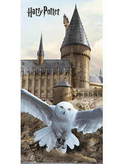 Harry Potter Hedwig Fly Πετσέτα Μπάνιου & Θαλάσσης 100% Βαμβάκι 70x140 cm