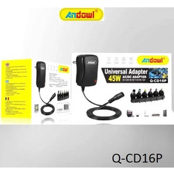Andowl Q-CD16P Universal Τροφοδοτικό Ρυθμιζόμενης Τάσης 3 έως 9V με Ισχύ 45W με 6 βύσματα