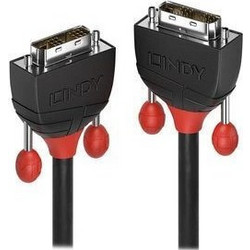 Lindy Cable DVI-D male - DVI-D male 1m Μαύρο (36255)