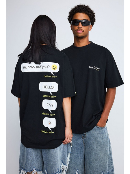 GRWN PRINTED T-SHIRTS GRW014-901-04-BLACK Μαύρο