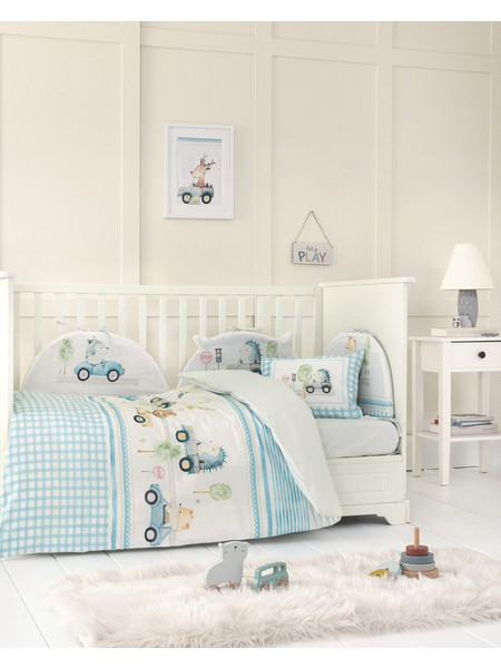 Κουβερλί Κούνιας - Little Drivers της Nima Bebe 100% Cotton, 144 T.C. Κούνιας 100x140