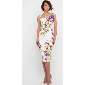 LA SOIE LINE FLORAL JACQUARD MIDI ΦΟΡΕΜΑ Φλοράλ