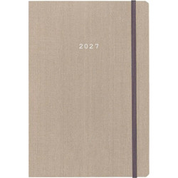 Next ημερολόγιο 2027 Fabric εβδομαδιαίο flexi μπεζ με λάστιχο 14x21εκ