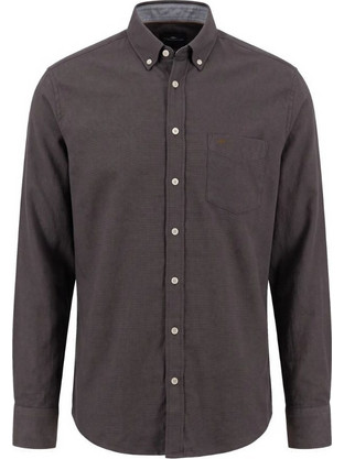 Fynch Hatton Premium Flannel Ανδρικό Πουκάμισο Charcoal