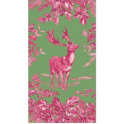 Xαρτοπετσέτες Guest Airlaid Raspberry/Sage Paper Linen 10.8x19.8cm Caspari (12 Tεμάχια)