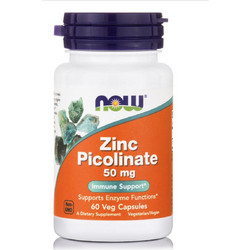 Now Foods Zinc Picolinate 50mg 60 Κάψουλες