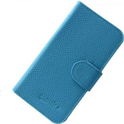 Δερμάτινη Θήκη/Πορτοφόλι για Alcatel One Touch Idol (OT-6030D) Γαλάζιο (ΟΕΜ)