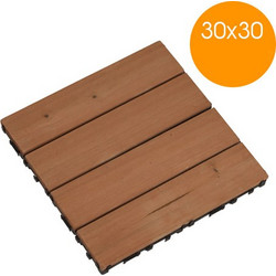 Lifetime Garden Ξύλινο Πλακίδιο εξωτερικού χώρου 30x30cm σε Καφέ χρώμα, 22353 - Lifetime Garden